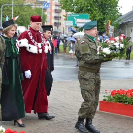 PWSTE podczas uroczystych obchodów 228. rocznicy Konstytucji 3 Maja