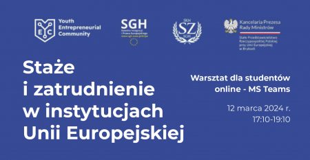 Warsztaty Online Poświęcone Stażom I Zatrudnieniu W Instytucjach Unii Europejskiej Cover 05032024