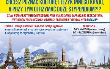 DO 31.10.2025 TRWA REKRUTACJA NA STUDIA ZA GRANICĄ W RAMACH PROGRAMU ERASMUS+