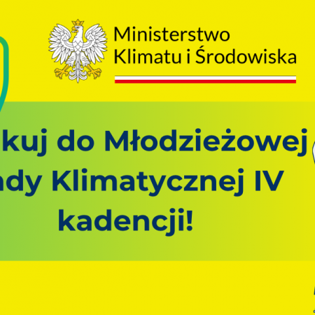 BANER Z Logotypem Ruszył nabór do Młodzieżowej Rady Klimatycznej IV kadencji!